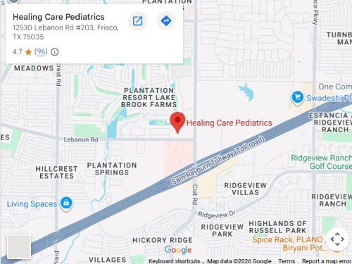 Get Directions to Healing Care Pediatrics in Frisco, TX